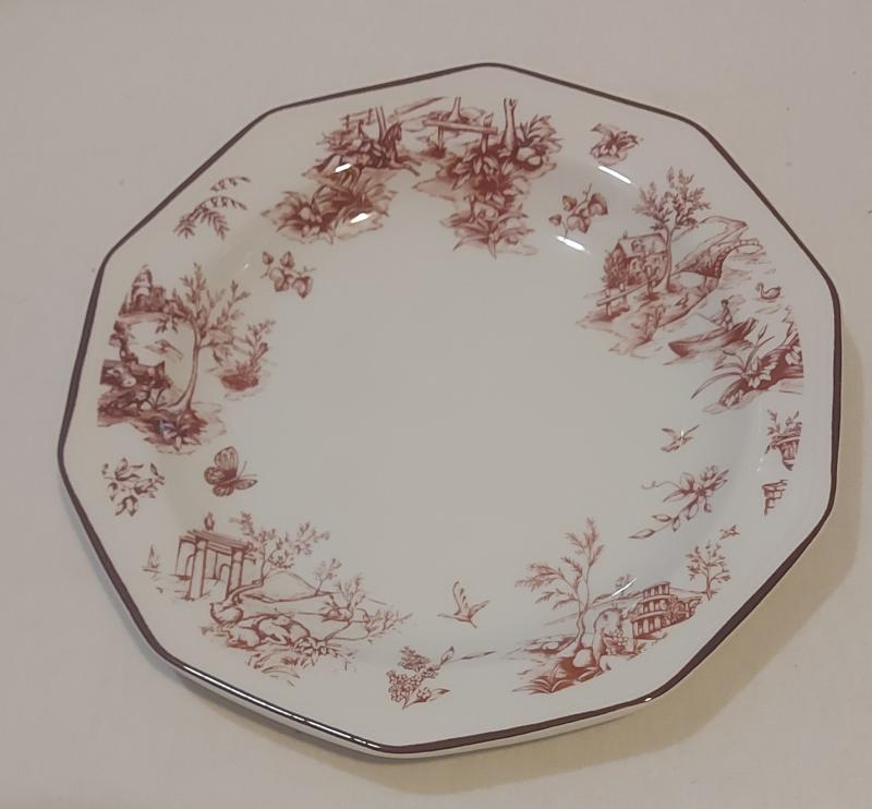 Churchill Toile Pink kerámia lapos tányér, 1db, 27cm