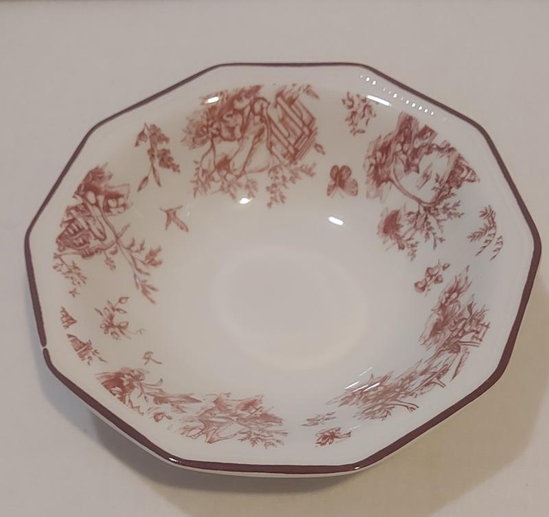 Churchill Toile Pink kerámia mélytányér, 1db, 20,5cm