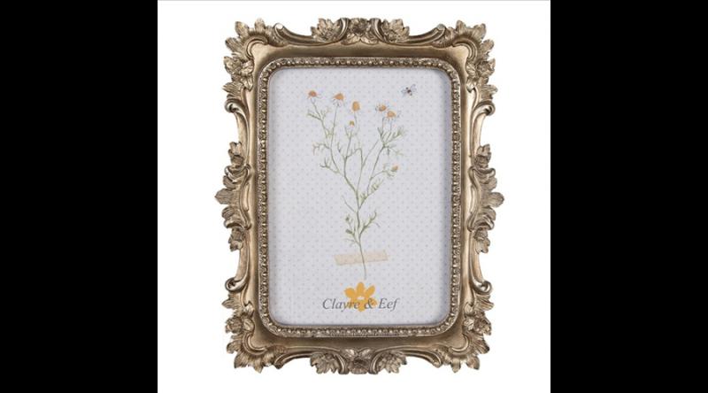 CLEEF.2F1072 Arany színű barokkos képkeret, 19x24cm/13x18cm, műanyag