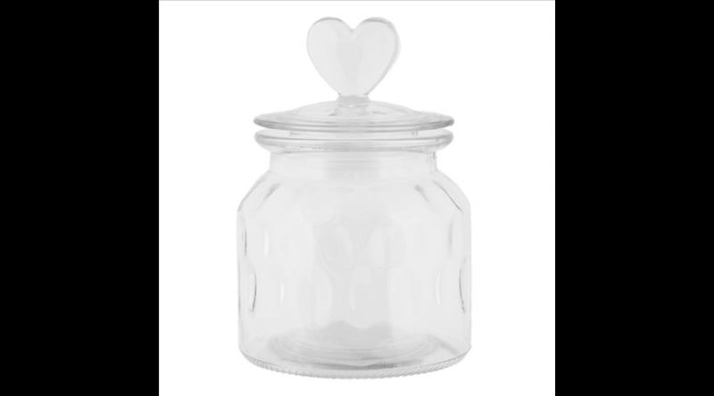 CLEEF.6GL5057 Tárolóüveg szíves, 11x16cm