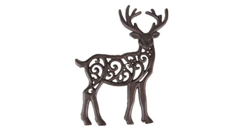 CLEEF.6Y5301 Öntöttvas edényalátét szarvasos 20x24x2cm