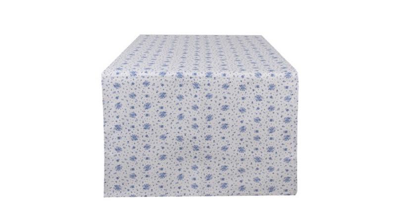 CLEEF.BRB64 Asztali futó 50x140cm 100% pamut, Blue Rose Blooming