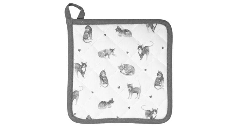 CLEEF.CAK45 Edényalátét 20x20cm pamut,Cats