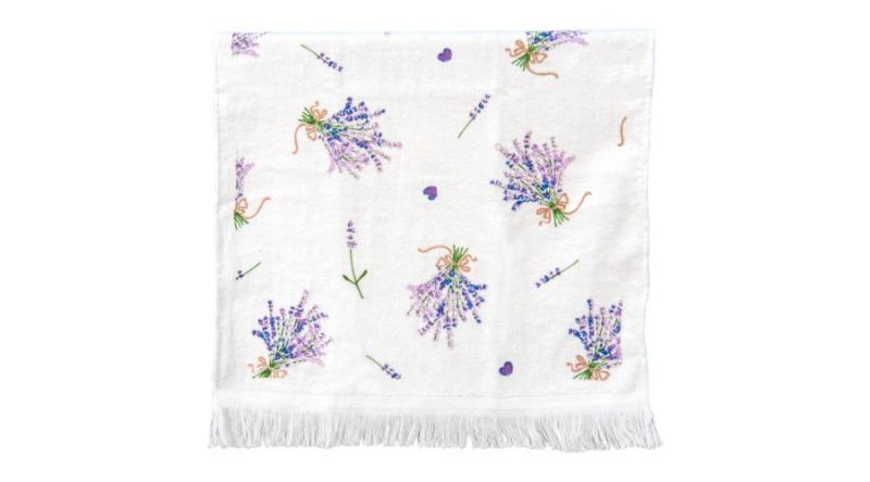 CLEEF.CTLAG Konyhai kéztörlő 40x66cm, pamut, Lavender Garden, levendula mintás