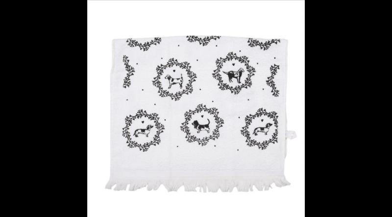 CLEEF.CTLGD-1 Konyhai kéztörlő 40x66cm, pamut, Lovely Grey Dog