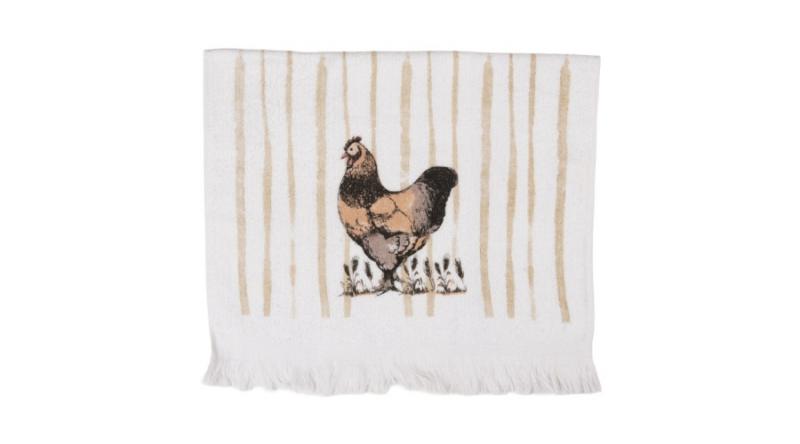 CLEEF.CTRFL-1 Konyhai kéztörlő 40x66cm, pamut, kakasos