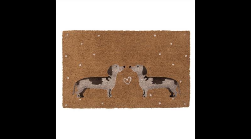 CLEEF.DHLMC Lábtörlő 75x45cm, kókusz-PVC, Dachshund, kutya