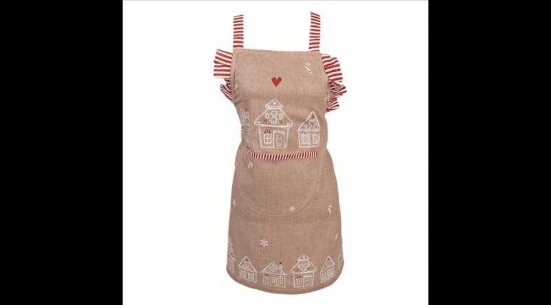 CLEEF.GBB41K Gyerekkötény 48x56cm, 100% pamut, Gingerbread Bliss