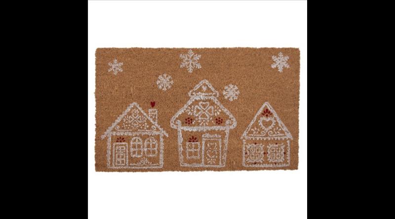 CLEEF.GBBMC-1 Lábtörlő 75x45cm, kókusz-PVC, Gingerbread Bliss
