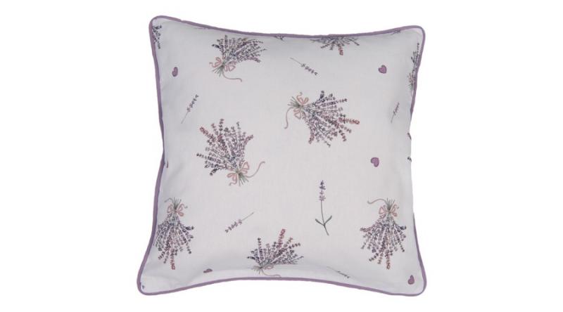 CLEEF.LAG21 Párnahuzat 40x40cm,100% pamut, Lavender Garden, levendula mintás