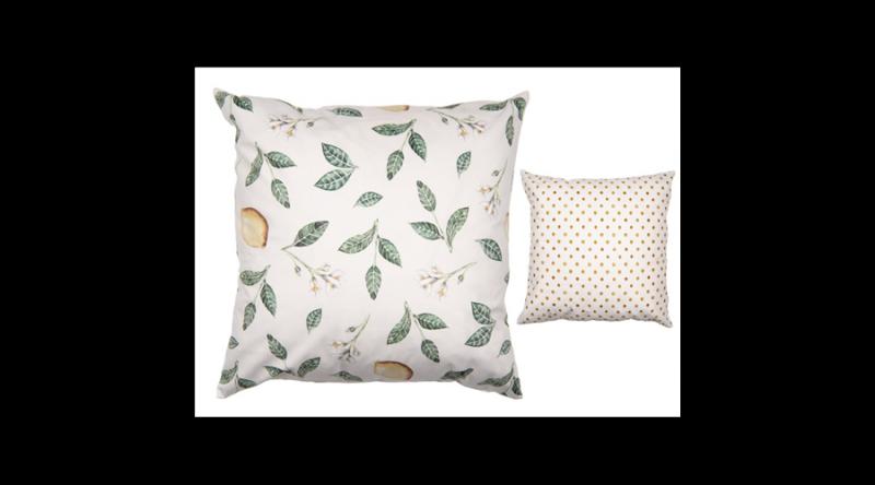 CLEEF.LEL22 Párnahuzat 45x45cm,polyester,Lemons & Leafs