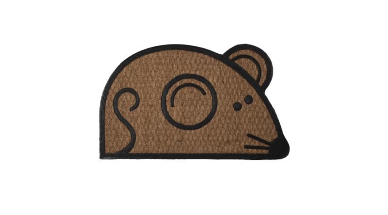 CLEEF.MC214 Lábtörlő egér, 74x45cm, kókusz-PVC