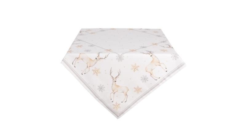 CLEEF.PCH01 Asztalterítő 100x100cm, 100%pamut, Christmas Pastels