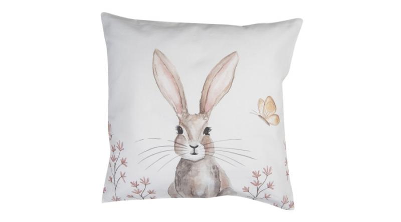 CLEEF.REB21 Székpárnahuzat 40x40xm,100% pamut,Rustic Easter Bunny