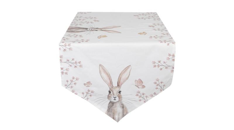 CLEEF.REB65 Asztali futó 50x160cm,pamut,Rustic Easter Bunny