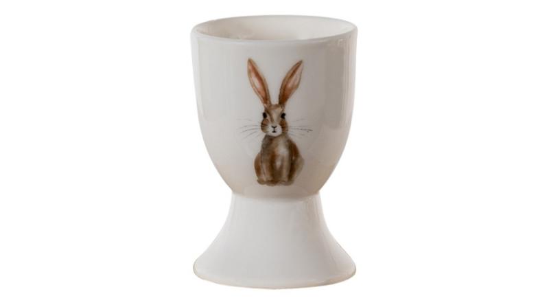 CLEEF.REBEI Porcelán lágytojástartó 40ml nyuszis,Rustic Easter Bunny