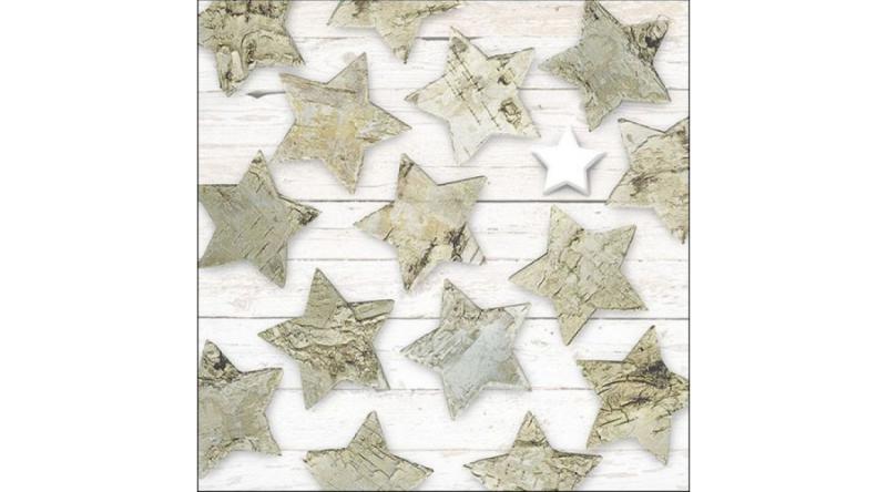 Csillagos szalvéta, AMB.33315680 Birch Stars papírszalvéta 33x33cm, 20db-os