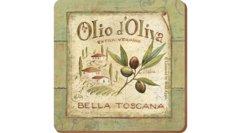 C.T.5169653 Parafa poháralátét 6db-os 105x105x5mm, Olio d'Oliva