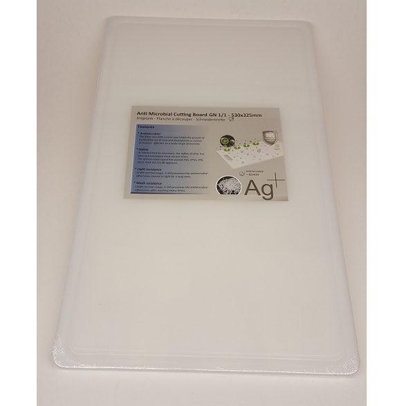 Cuisinex műanyag vágódeszka, HDPE antimikro., 53×32,5×1,4 cm /fehér/, 618999