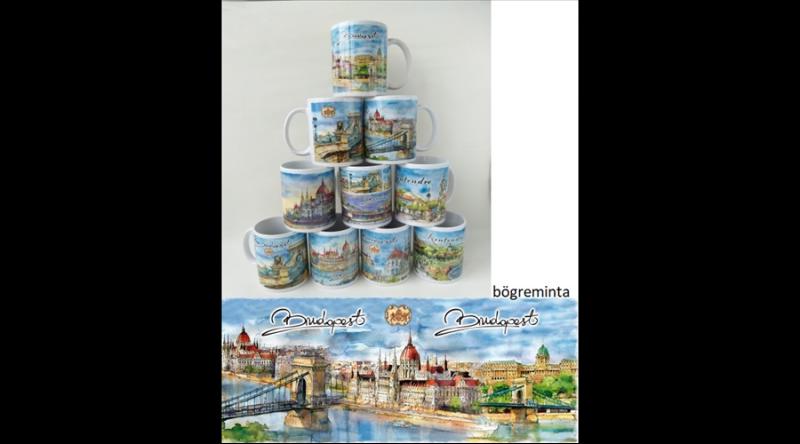 CZW.bög-BU13 Porcelánbögre, Budapest