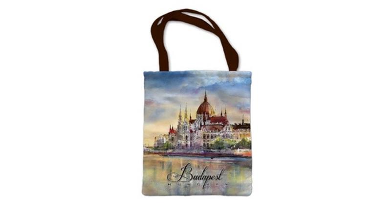 CZW.pestásk-BU01 Táska ,polyester,30x32cm,Budapest-Parlament