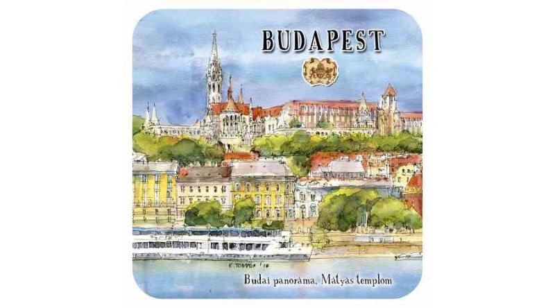 CZW.pohalá1-BU10  Parafa poháralátét,1 db-os, Budapest