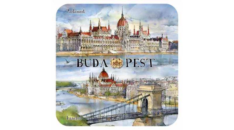 CZW.pohalá1-BU12  Parafa poháralátét,1 db-os, Budapest