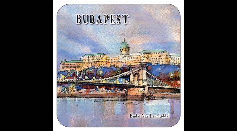 CZW.pohalá1-BU19  Parafa poháralátét,1 db-os, Budapest