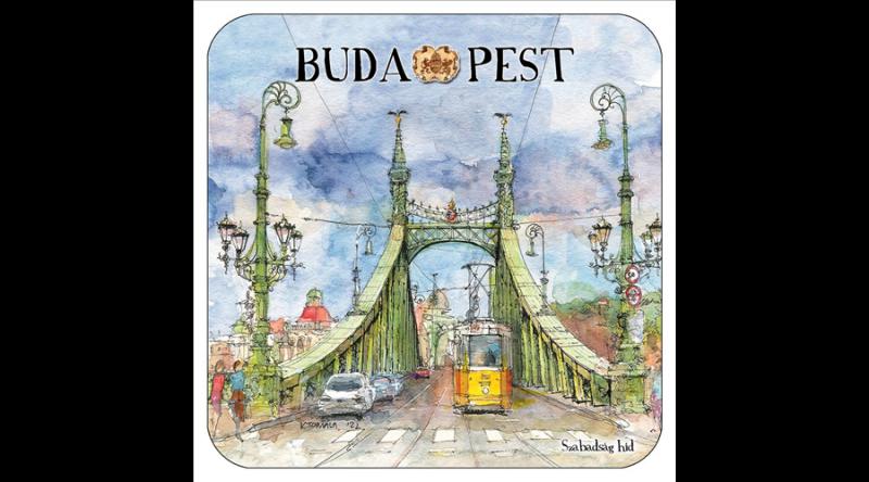 CZW.pohalá1-BU20  Parafa poháralátét,1 db-os, Budapest