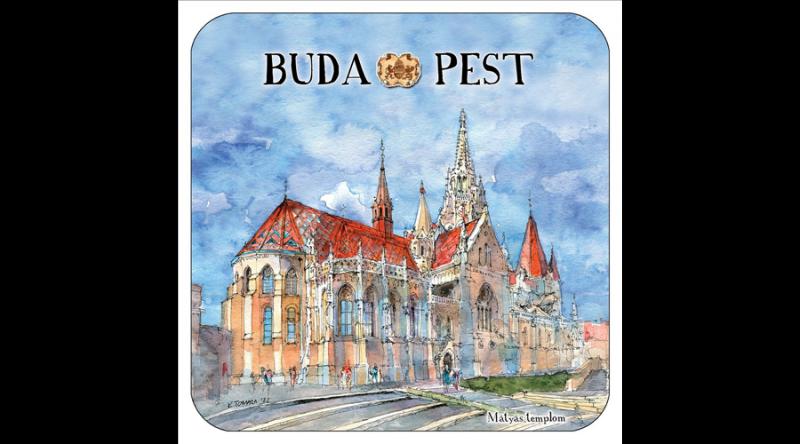 CZW.pohalá1-BU23  Parafa poháralátét,1 db-os, Budapest