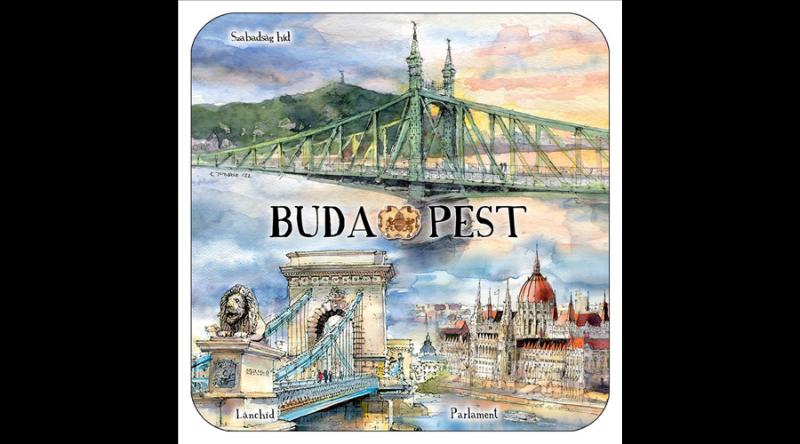 CZW.pohalá1-BU24  Parafa poháralátét,1 db-os, Budapest