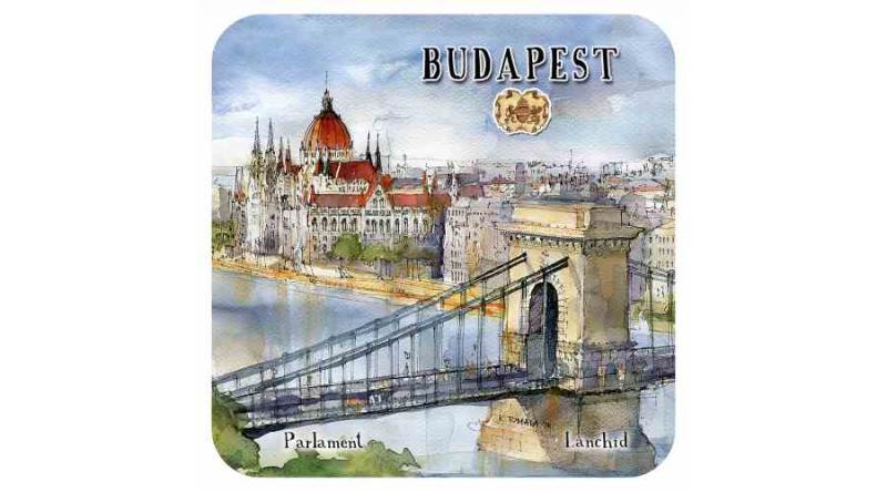CZW.pohalá1-BU4  Parafa poháralátét,1 db-os, Budapest