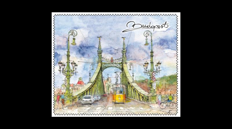 CZW.szkend-BU04 Szemüvegtörlő kendő Budapest