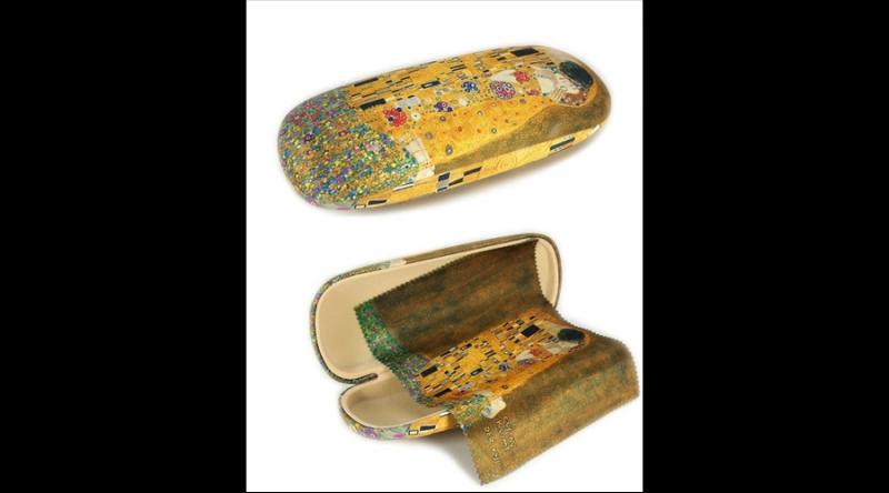 CZW.sztokkeKL-03 Szemüvegtok kendővel, Klimt: The Kiss