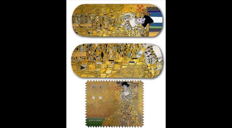 CZW.sztokkeKL-04 Szemüvegtok kendővel, Klimt: Adele