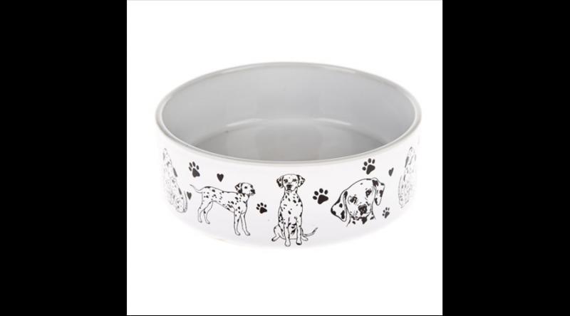 DAK.KK339 Kerámia kutyatál 15x5cm,dalmata