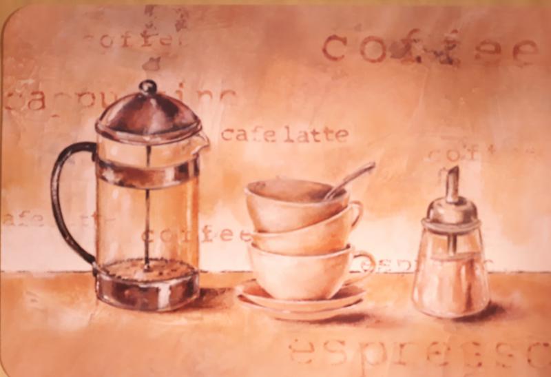 Delta műanyag reggeliző alátét, Caffelatte, 45X30cm, ART T2210D500
