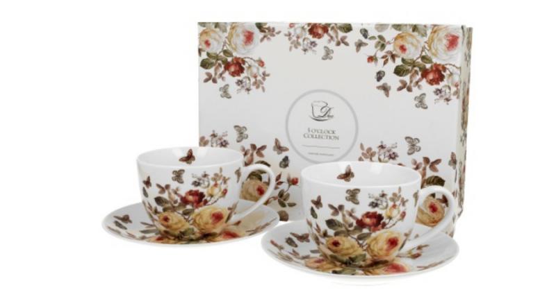 D.G.24234 Porceláncsésze+alj ,270ml,2 személyes,dobozban, Zahra
