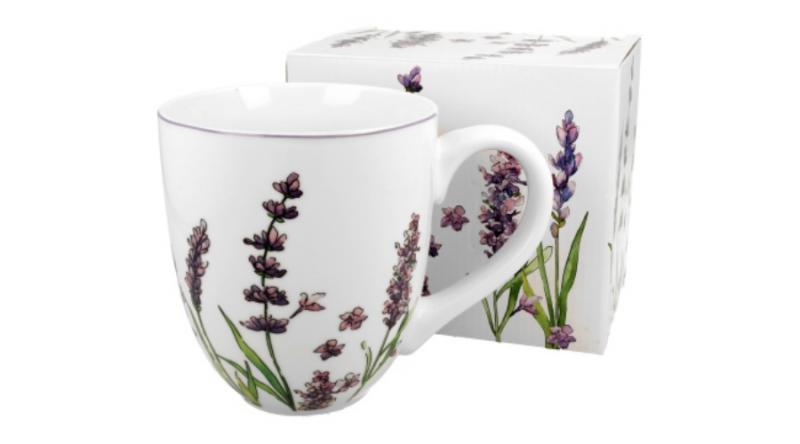 D.G.25637 Porcelán jumbóbögre dobozban,900 ml, Classic Lavender, levendula mintás