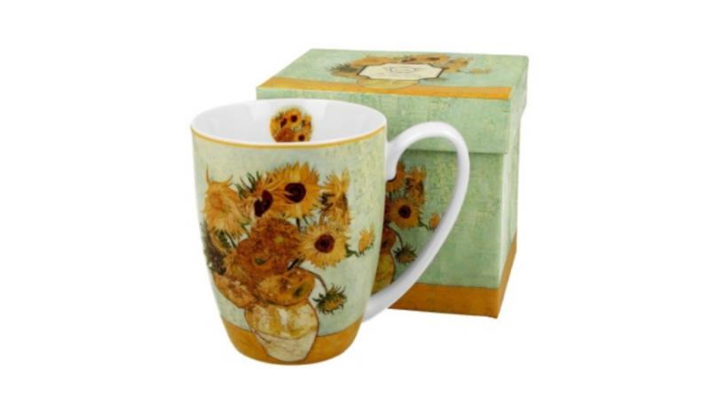 D.G.26986 Porcelánbögre 380ml dobozban, Van Gogh: Napraforgók