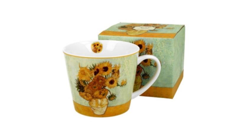 D.G.27044 Porcelánbögre 600ml dobozban, Van Gogh: Napraforgók