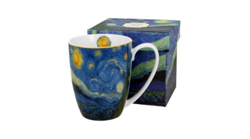 D.G.27143 Porcelánbögre 380ml dobozban,Van Gogh: Csillagos éj