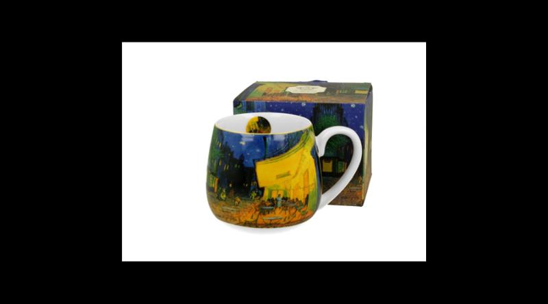 D.G.28614 Porcelánbögre 430ml, dobozban, Van Gogh:Kávéház éjjel