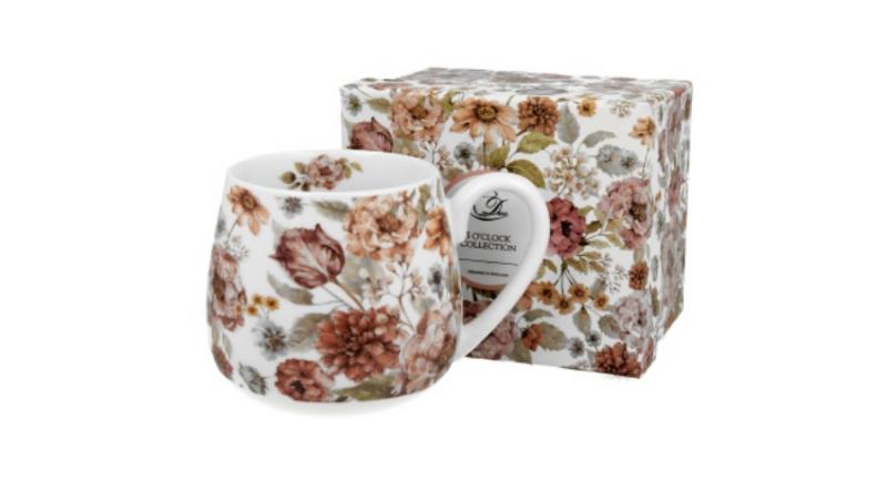 D.G.28850 Porcelánbögre 430ml,dobozban,Pastel Flowers White