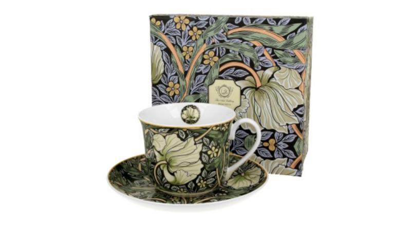 D.G.31751 Porceláncsésze+alj 400ml,dobozban,William Morris:Pimpernel