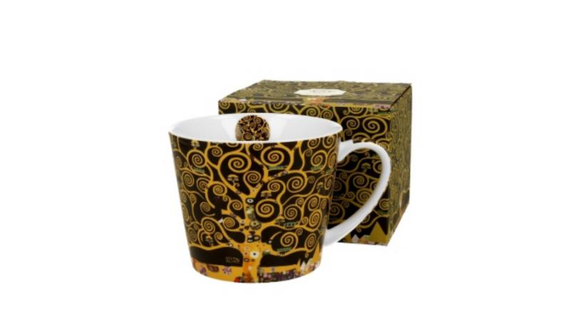 D.G.33540 Porcelánbögre, 610ml, dobozban, Klimt:Életfa