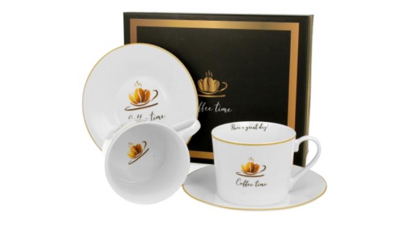 D.G.34677 Porceláncsésze+alj,230ml,2 személyes,dobozban, Coffee Time 1