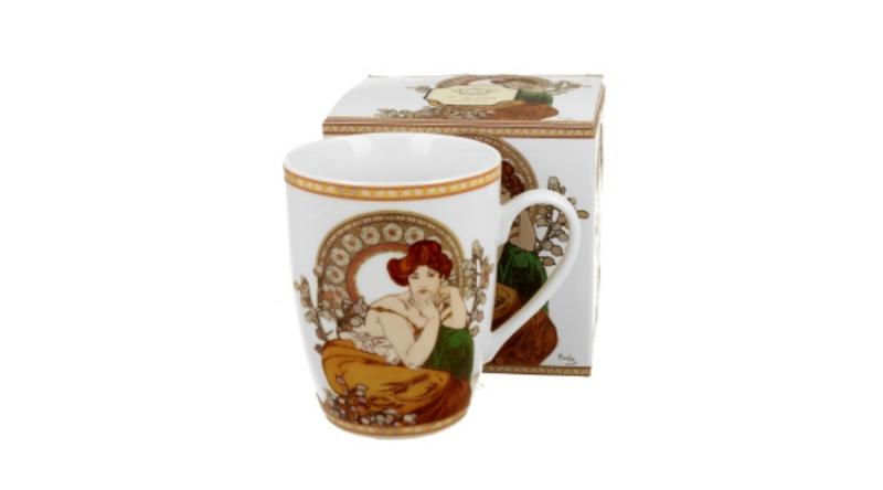 D.G.35575 Porcelánbögre 300ml, dobozban, Mucha:Topáz