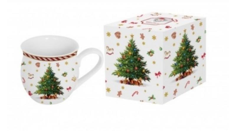 D.G.36596 Porcelánbögre 500ml, dobozban, Christmas Tree 2