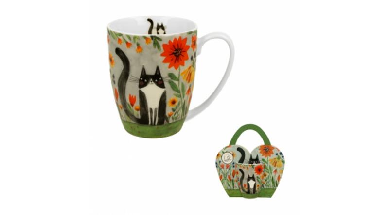 D.G.36725 Porcelánbögre 350ml, díszcsomagolásban, Cat's World-Meadow
